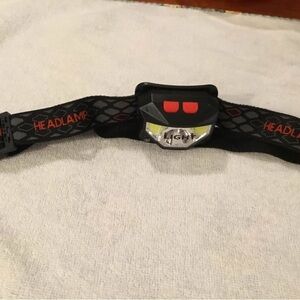 Black and Red Headlamp